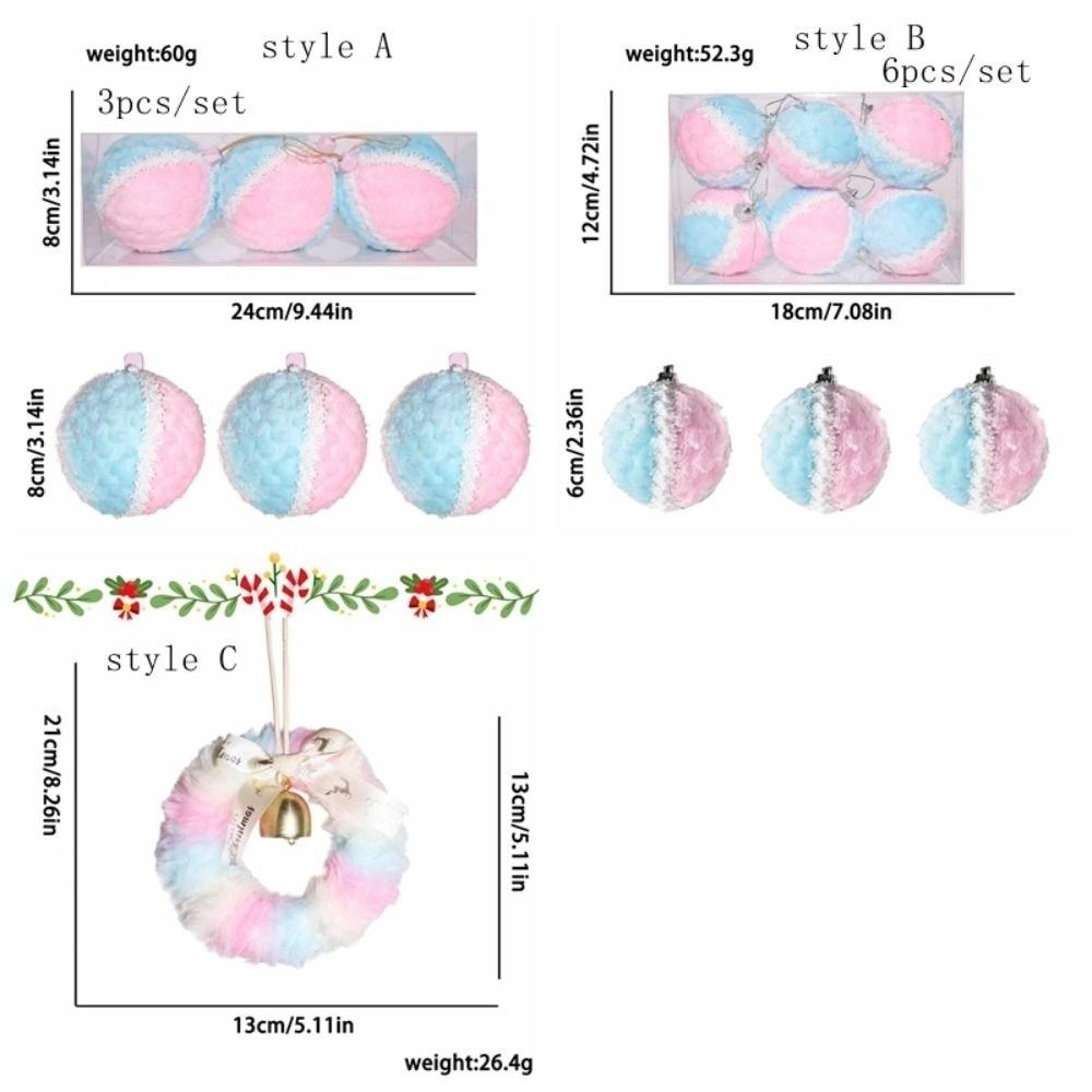 Creative Christmas Ball Decoration Elegant Hanging Christmas Tree Decoration Exquisite Bell Wreath Pendant Gift
