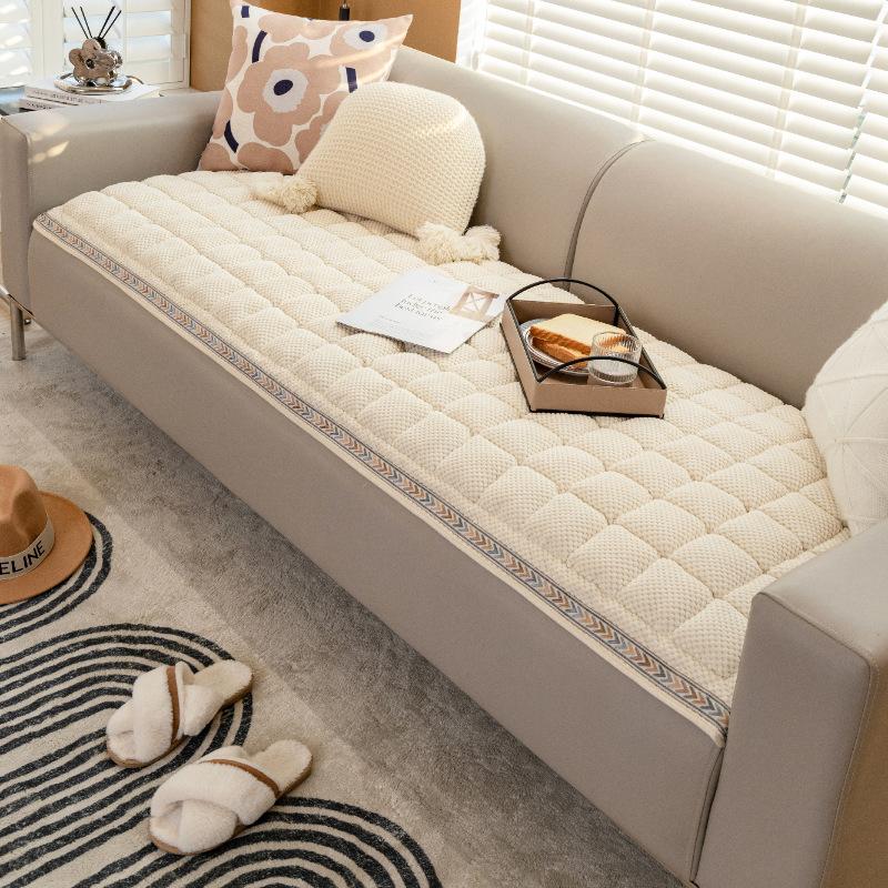 

Новый плюшевый толстый коврик для дивана, удобная высококачественная плюшевая мягкая подушка для сиденья, украшение для гостиной, противоскользящий коврик для защиты окружающей среды, коврик для эркера 50x50cm 1pcs