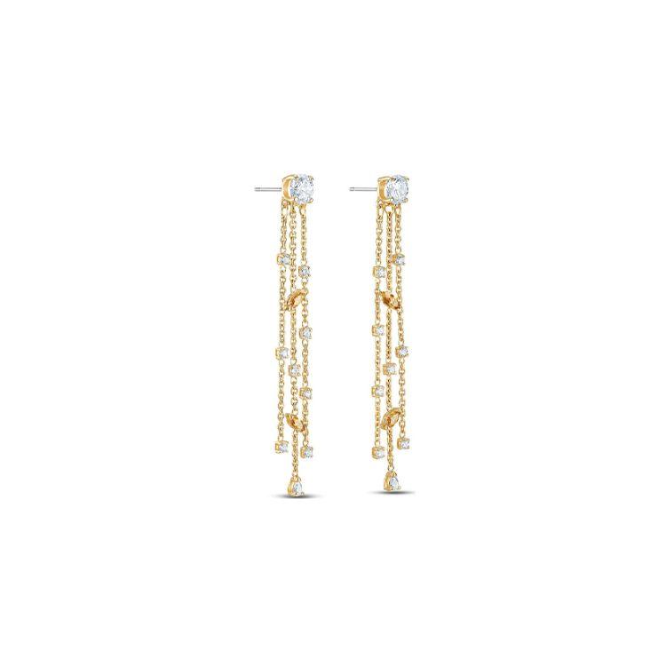 Swarovski Botanical Goddess Tassel Crystal Long Earrings Women Earrings 5535791