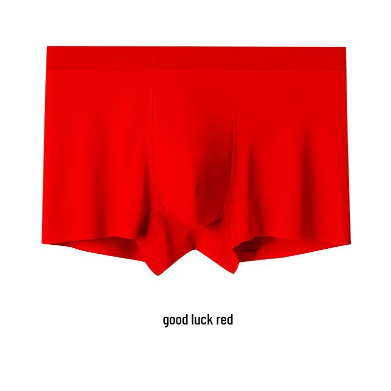 60 Modal Ice Silk Breathable Antibacterial Men's Boxer Briefs with Mulberry Silk Crotch and U-Shaped Pouch