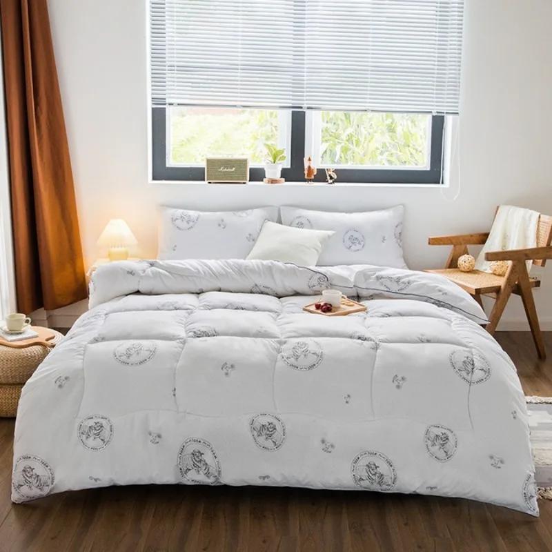 

Сокровища одеяло из шерсти без запаха наполнитель из шерсти против пробивания теплое кашемировое протеиновое зимнее одеяло наполнитель осенне-зимнее одеяло 150x200cm 2kg