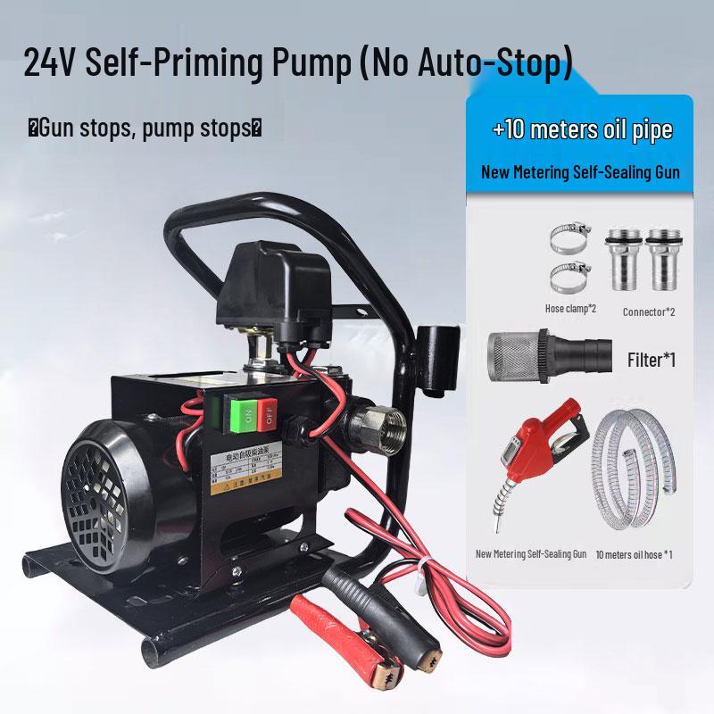 High-Power Diesel Electric Self-Priming Oil Transfer Pump, 12V/24V/220V, 550W Vehicle-Mounted Fuel Dispenser