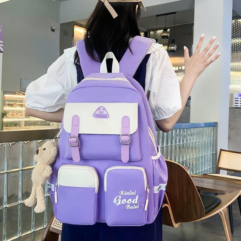 5 Pcs Backpack for Girls Teenager Travel School Backpacks Boys Children Rucksack Casual School Bags Backpack Cute Multipocket Book Bag