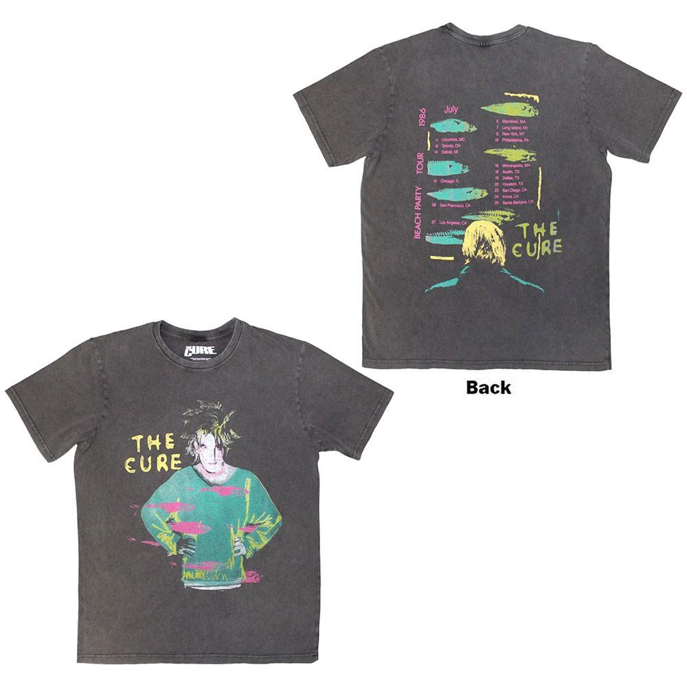 The Cure - Beach Party Tour  86 - Charcoal Grey Stone Wash t-shirt Unisex T-Shirt XXXXL