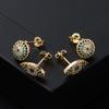 Women's Hoop Earring Bohemian O Shaped Creative Rice Beads Exaggerated Accessories Earrings