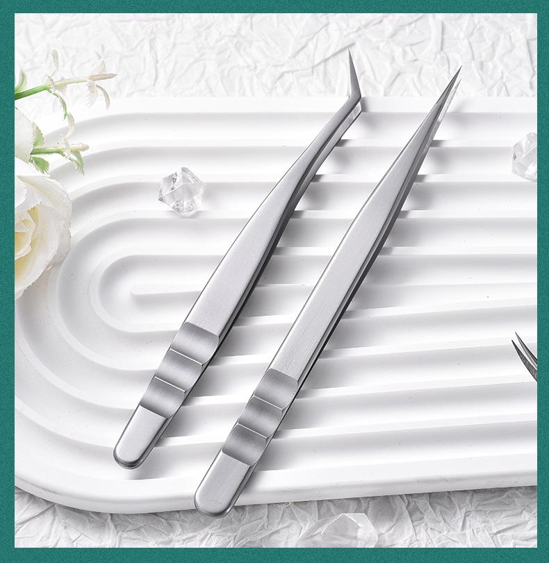 Stainless Steel Precision Eyelash Extension Tweezers - Phoenix & Princess Styles for Technicians