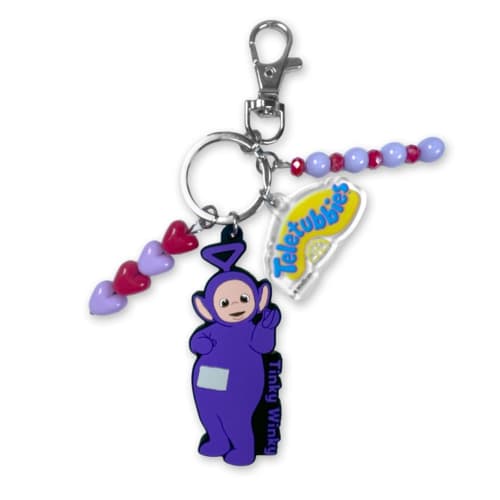 

Teletubbies Tinky Winky Rubber Keychain with Beads