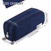 Astuccio Grande Capacità 3 Scomparti Borsa Portapenne per Scuola Adolescente Ragazza Ragazzo Uomo Donna, Blu Navy