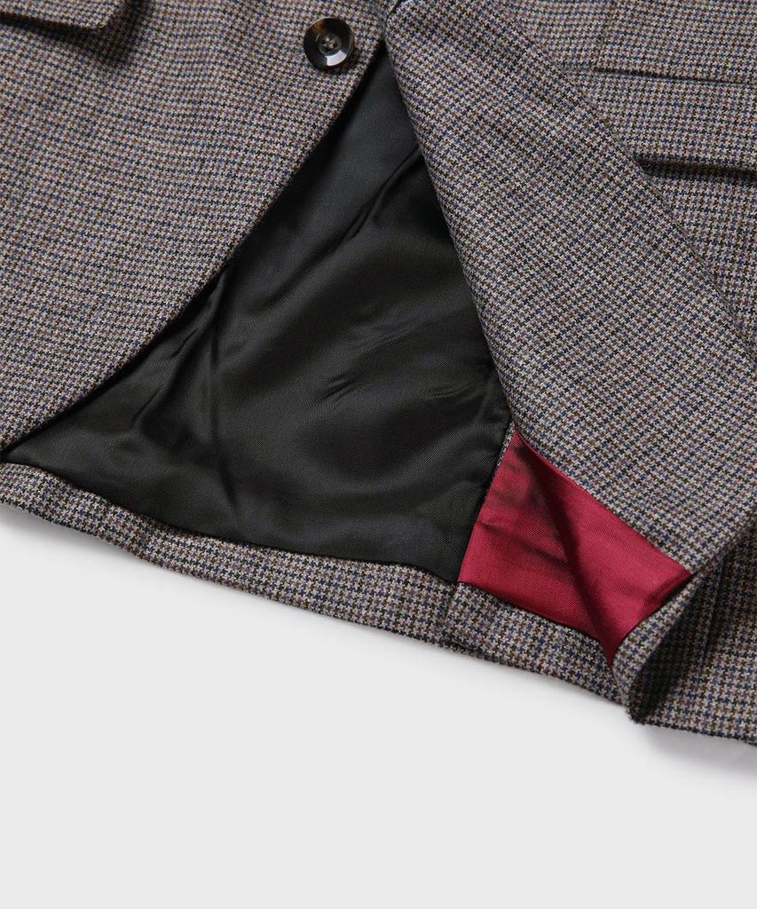 Panicale Check Wool Blend Jacket [Brown]