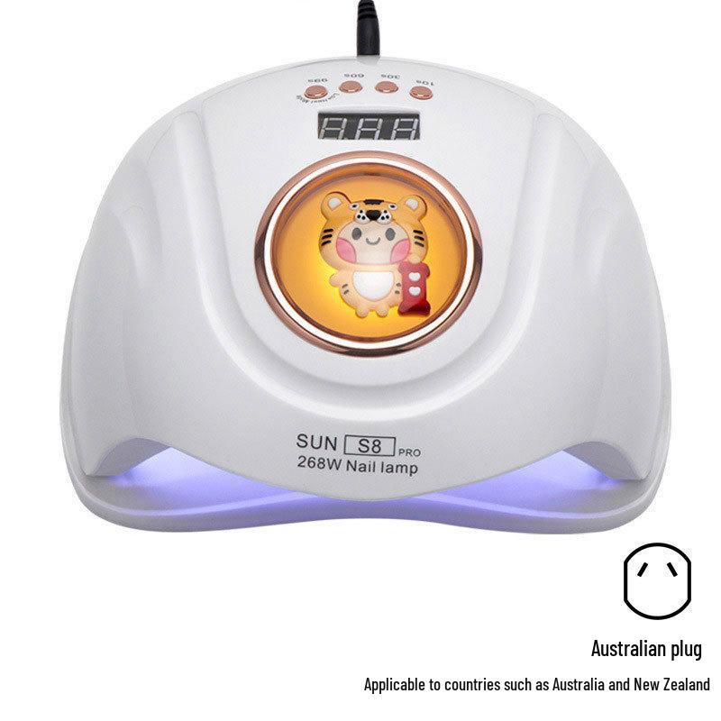 268W Dual-Hand UV/LED Nail Lamp for Fast Drying with Cartoon Design