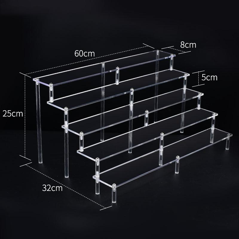 Clear 1-6 Tier Acrylic Display Stand for Funko Figures, Cupcake, Cosmetics, Perfume,Blind Box Display Riser Rack Dessert Shelf