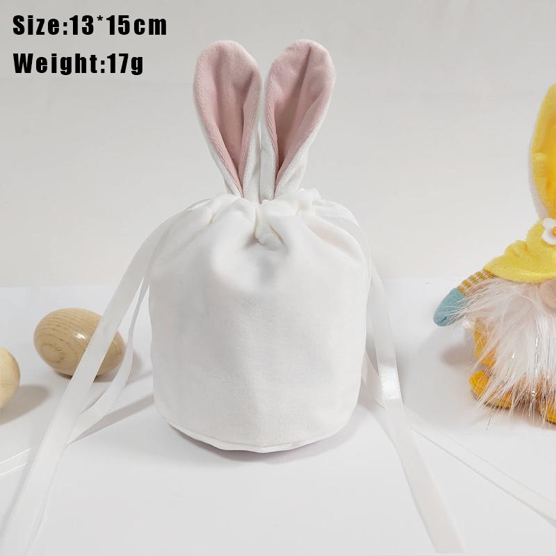 Velvet Easter Bunny Rabbits Bags Cute Bunny Gift Packing Bags Dropshipping Rabbit Chocolate Candy Bags Wedding Birthday Party