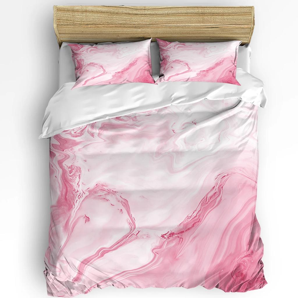 Marble Fluid Texture Blue Green 3Pcs Bedding Collection For Double Bed Home Textile Duvet Cover Quilt Cover Pillowcase