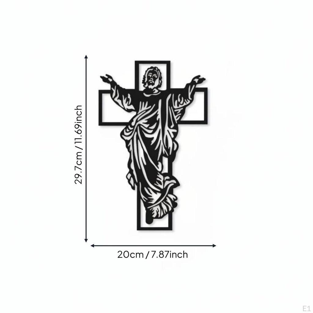 Metal Cross Wall Decor Minimalist Design Christian Hanging Resistant House Decoration for