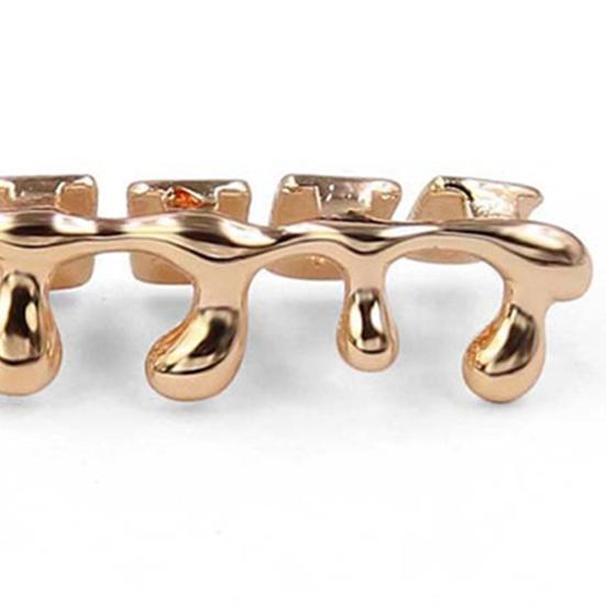 1 Set Teeth Brace Water Drop Shape Dress Up Copper Hip Hop Teeth Brace for Halloween