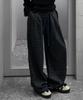 UNKNOWN PLANET Check Elastic Waist Slacks Pants Blue