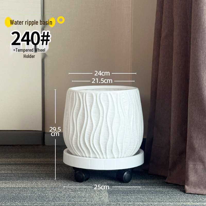 Large Caliber Resin Flower Pot for Monstera Deliciosa - Durable, Thickened Design with a Luxurious Touch