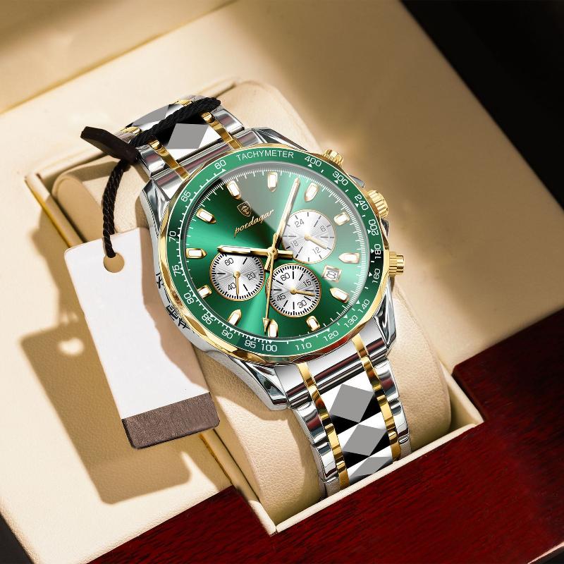 

POEDAGAR роскошные мужские наручные часы водонепроницаемые светящиеся часы-хронограф для мужчин из нержавеющей стали мужские кварцевые часы мужские подарки Reloj Hombre