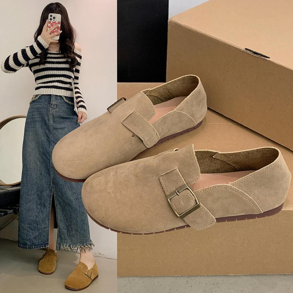 Fashion Winter Shoes Women Clogs Platform Casual Female Sneakers Loafers with Fur Flats Soft Shallow Mouth Round Toe Creepers Retro Slip