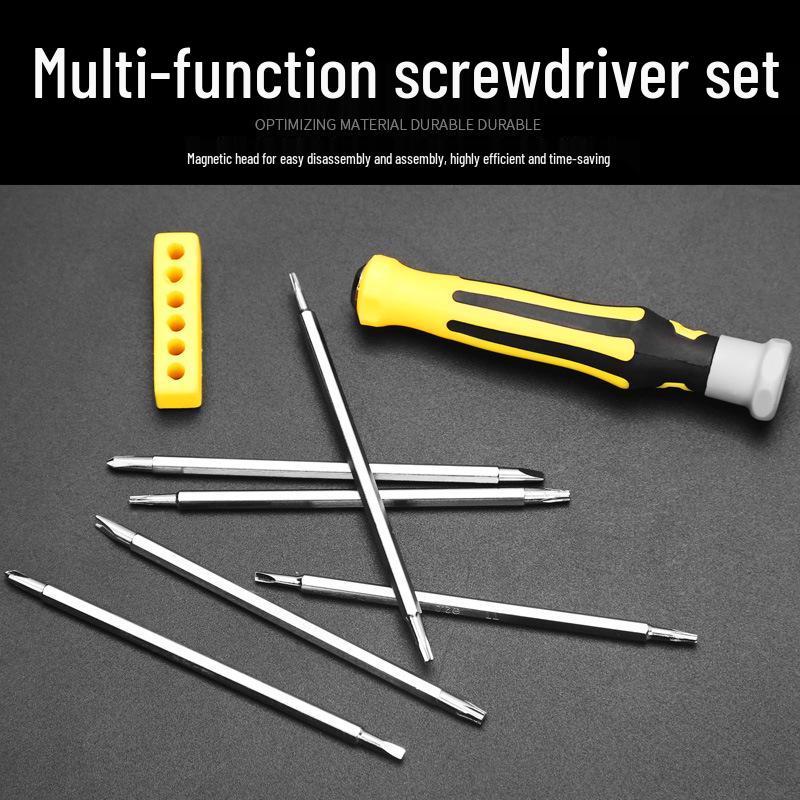 Multi-Function Small Screwdriver Set: Phillips, Torx, Triangle, Slotted, Double-Ended