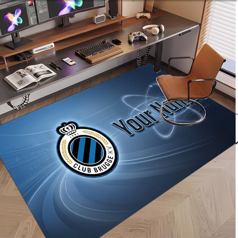 Personalized Crystal Velvet Carpet Club Brugge FC Pattern Non Slip Floor Rug