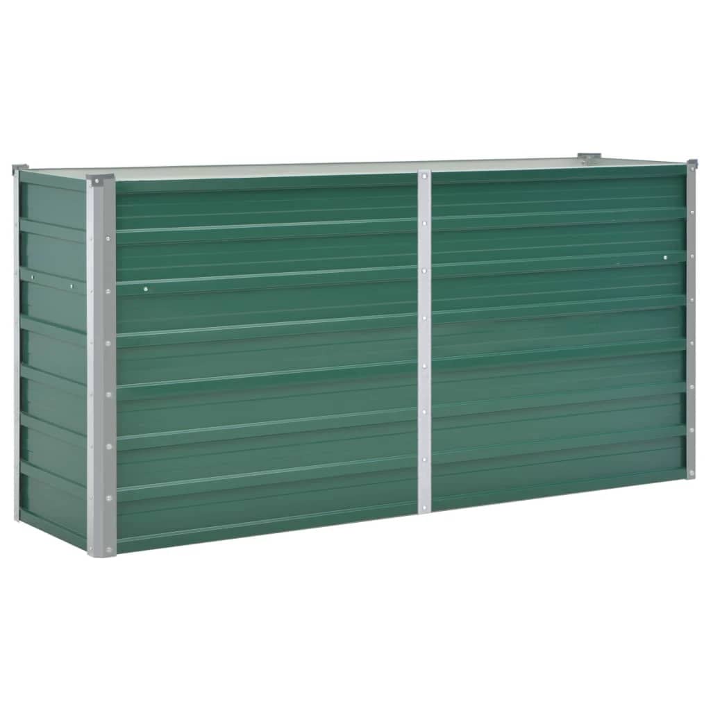 Garden Raised Bed Galvanized Steel 160 X 40 X 77 Cm Green