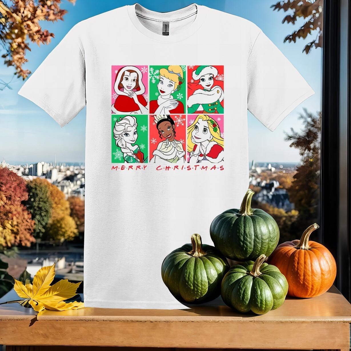 Princesses Merry Christmas T-Shirt Mens Womens Tees Top Hoodie Men Women Unisex Tshirt SX311 L