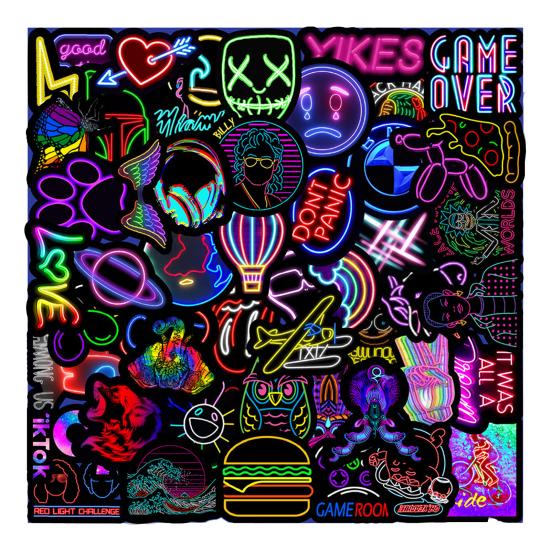 Neon Lights DIY Fine Laptop Stickers Multi-functional Workmanship