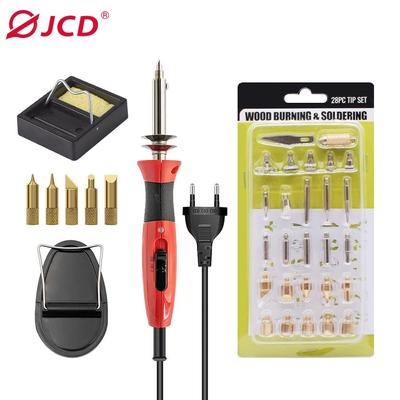 JCD 30W Bügeleisen mit Schalter Temperatur einstellbar Carving Brandmalerei Werkzeug Holz Brennen Eming Löten Stift