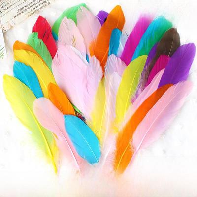 Easter Colored Feathers DIY Art Supplies for Kindergarten Decoration