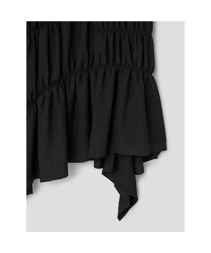 Anggae Unbalanced Balloon Skirt Black