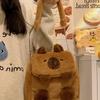 Uroczy kreskówkowy plecak pluszowy kapibara o dużej pojemności tornister studencki damski torba kawaii torba crossbody torba na ramię torebka
