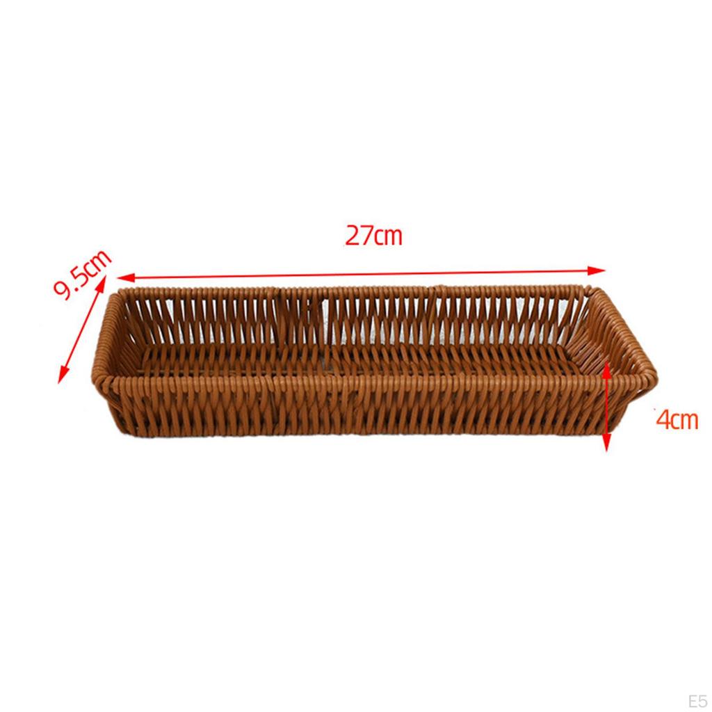 Handcrafted Wicker Utensil Holder and Bread Basket Set