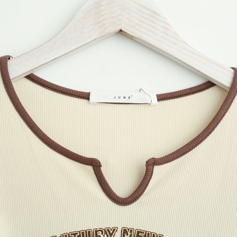 Women's Short Sleeve Large Size V Neck Short Sleeve Casual Fashion Positive Shoulder Short Top