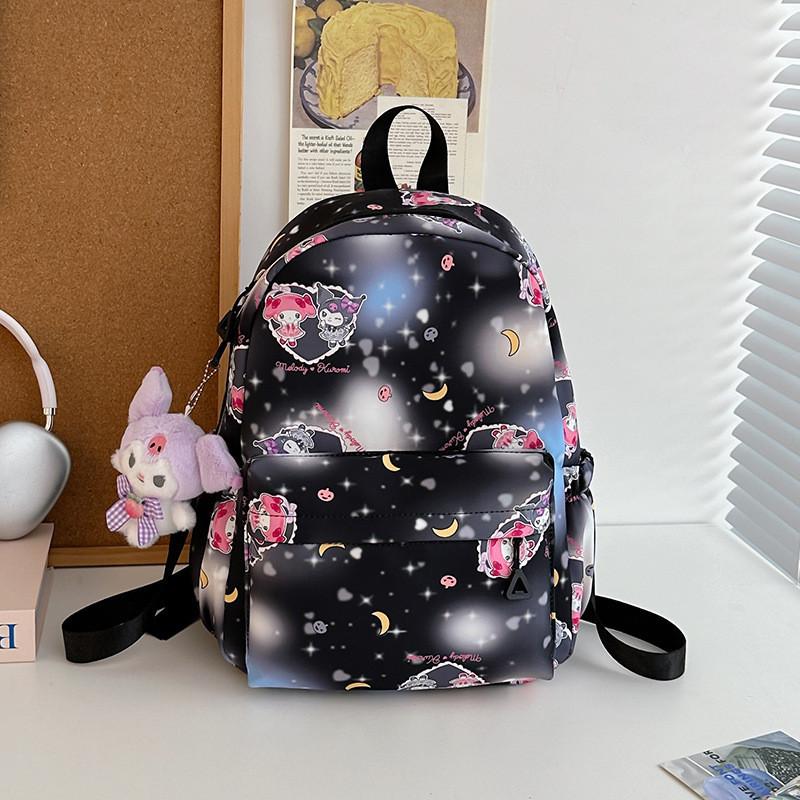 Adorable Nylon Backpack For Kids Cartoon Pattern Unisex Lightweight School Bag