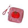 Cloth Checkered Korean Style Pencil Case Tomato Pen Bag Pencil Pouch  Girl Kids Children