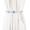 Woman Chain Versatile Blue Thin Belt Summer Decorative Skirt Shirt Waist Slim Ins Trendy Metal Flower Chain Korean Version