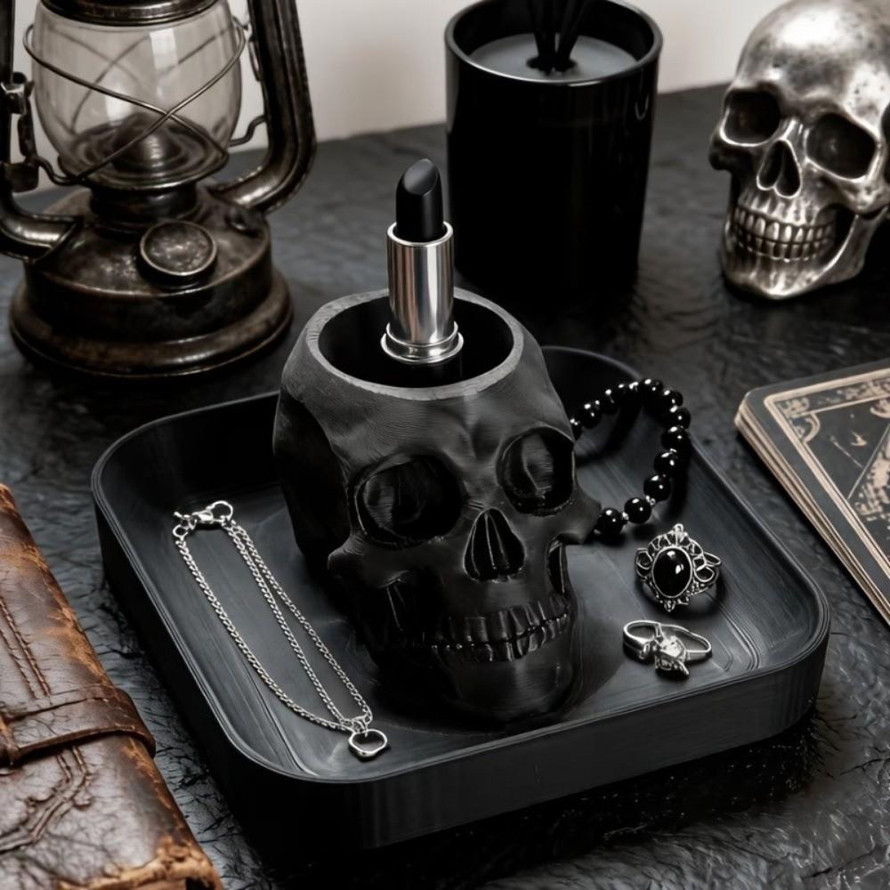 Halloween Jewelry Organizer Skull Design Storage Rack Jewelry Storage Tray  Living Room