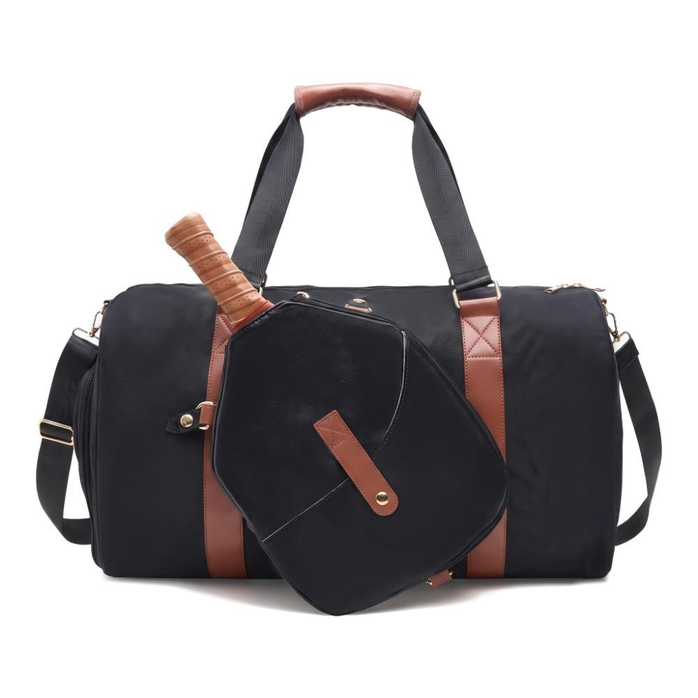 2 in 1 Tennis Racket Bag Large Capacity Badminton Racket Bag Durable Paddle Bag Travel Carry