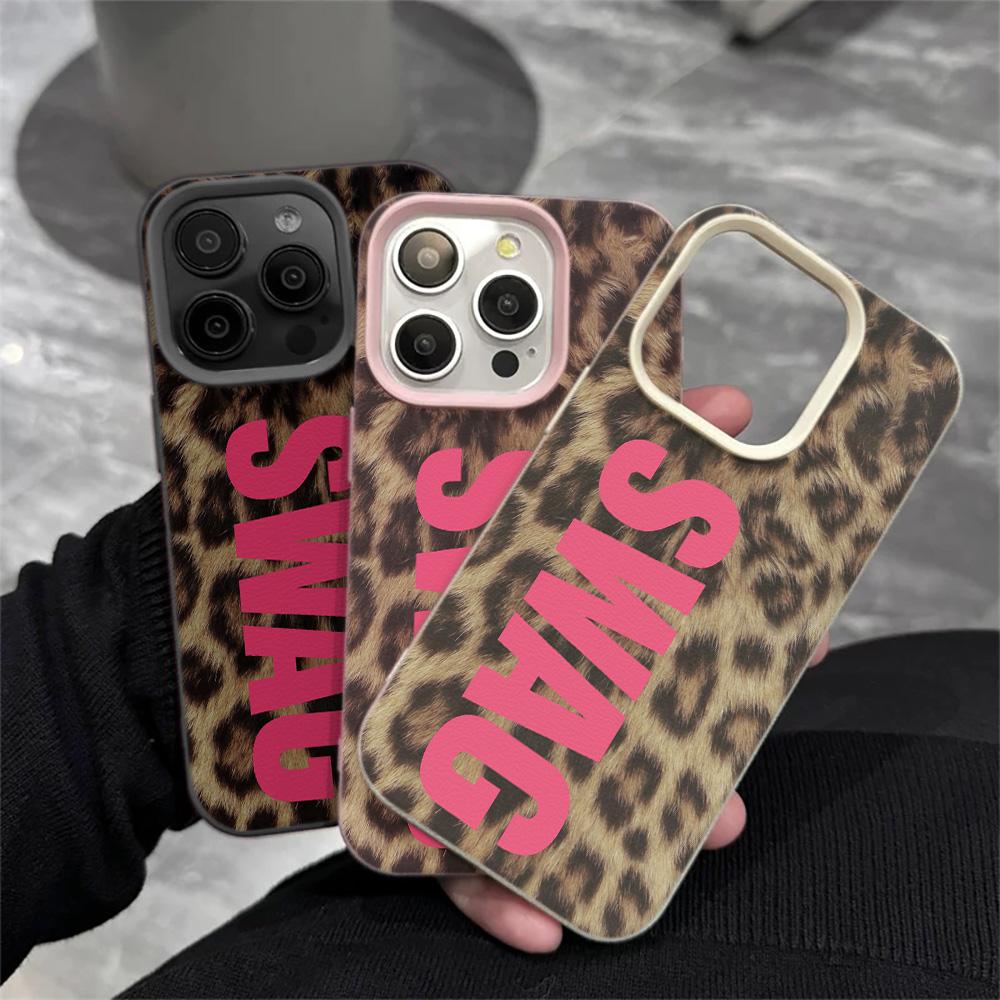 Phone Case For Samsung A53 A54 A55 S24 Ultra S25 Ultra S24 Fe A17 A26 Leopard Swag Text Anti Shock Soft Touch Cover