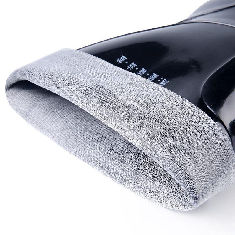 3 mittelhohe Stiefel Rindsehnensohle drei-fach wasserdichte Regenschuhe Herren 15 mittelhohe Regenstiefel Arbeitsschutz schwarz Wasserschuhe