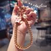Pearl Cell Phone Chain Flower Pendant Mobile Phone Lanyard Mobile Phone Strap  New Year Gift