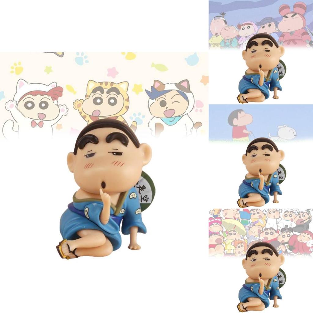 Adorable Crayon Shin-chan Figurine In Kimono Pvc Anime Car Dashboard Decoration