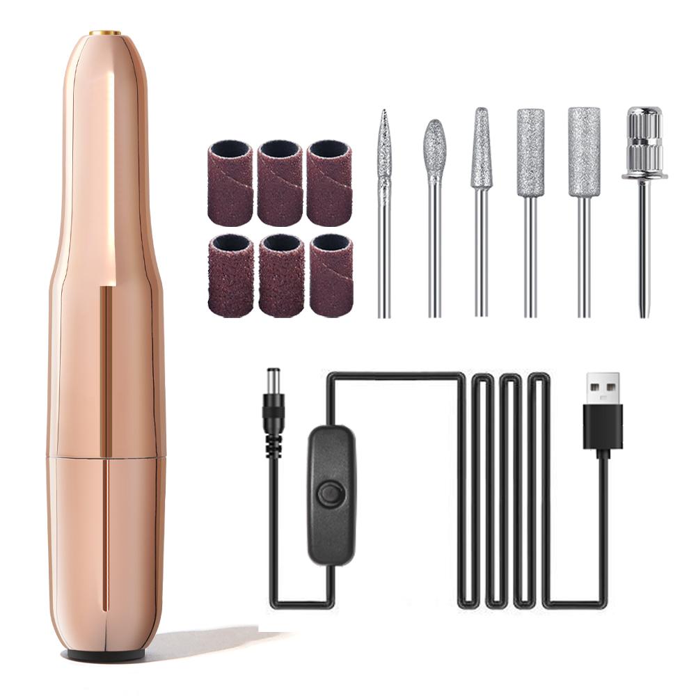 Electric Nail Drill Machine USB Nail File Pen Grinder for Nail Art Manicure Pedicure Polishing Kit Suitable For Filing Nails