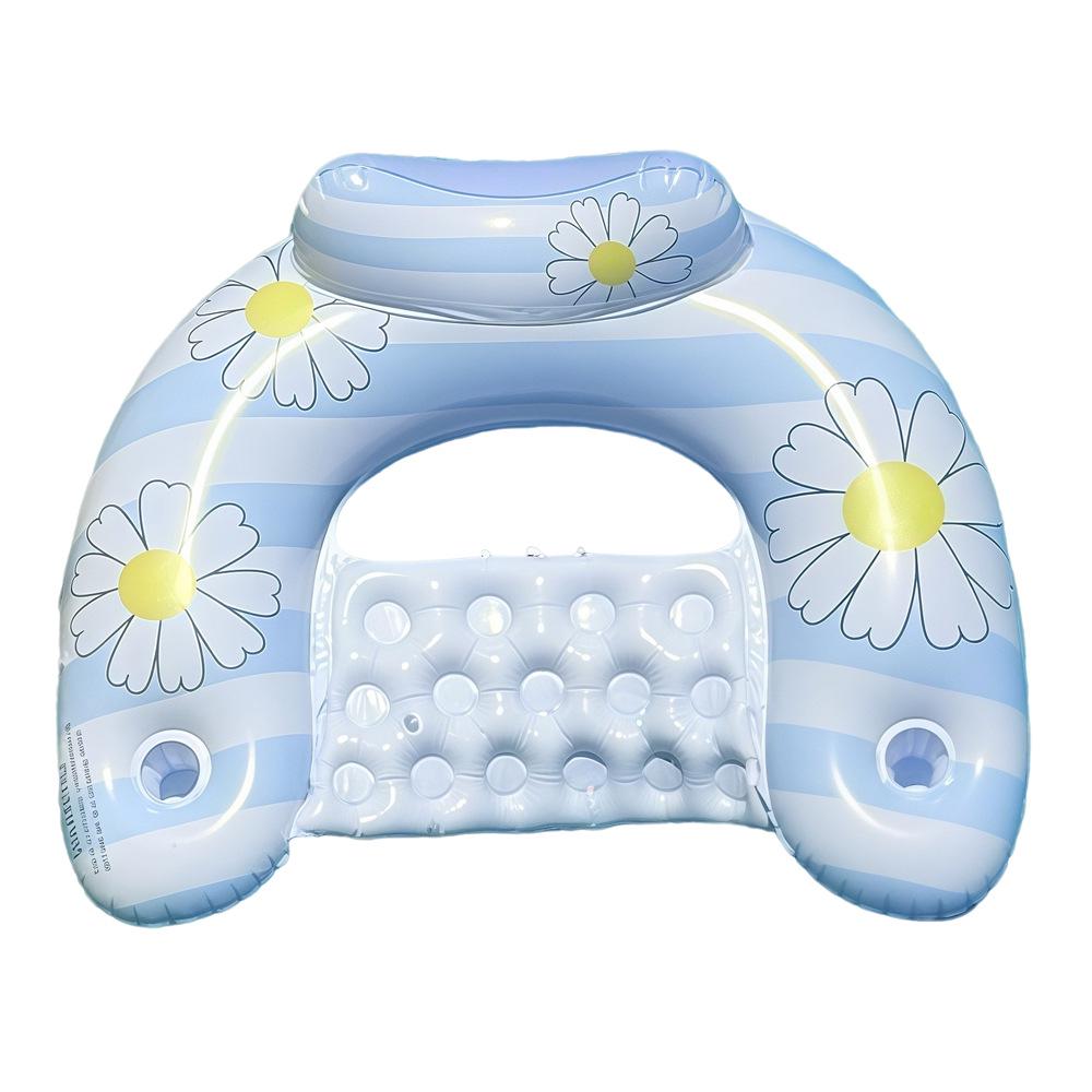 New Style Daisy Stripe Inflatable Pool Float Lounger