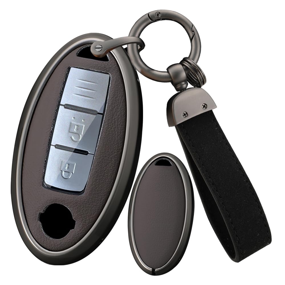 

[ontto] Smart Key Case Key Holder Alloy + PU Leather M коричневый