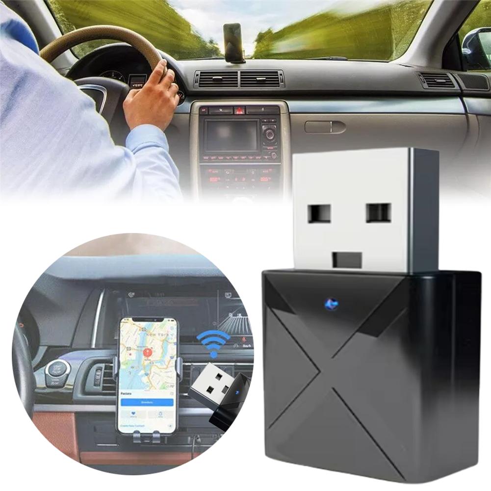 1PCS Bluetooth 5.0 USB Mini Stereo Audio Receiver Transmitter Adapter Kit AUX 3.5mm Wireless Fo S5N9