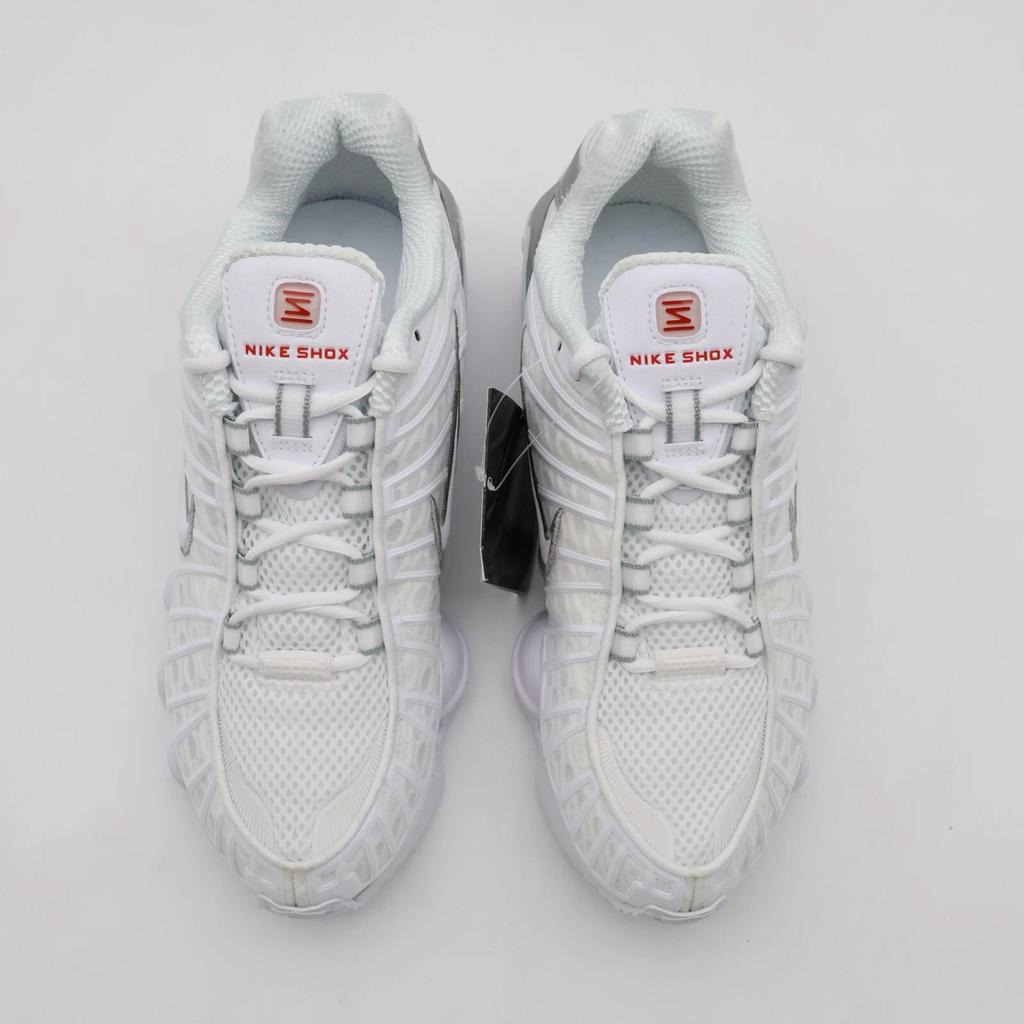AR3566-100 Nike Shox TL White Max Orange Metallic Silver (Women's)