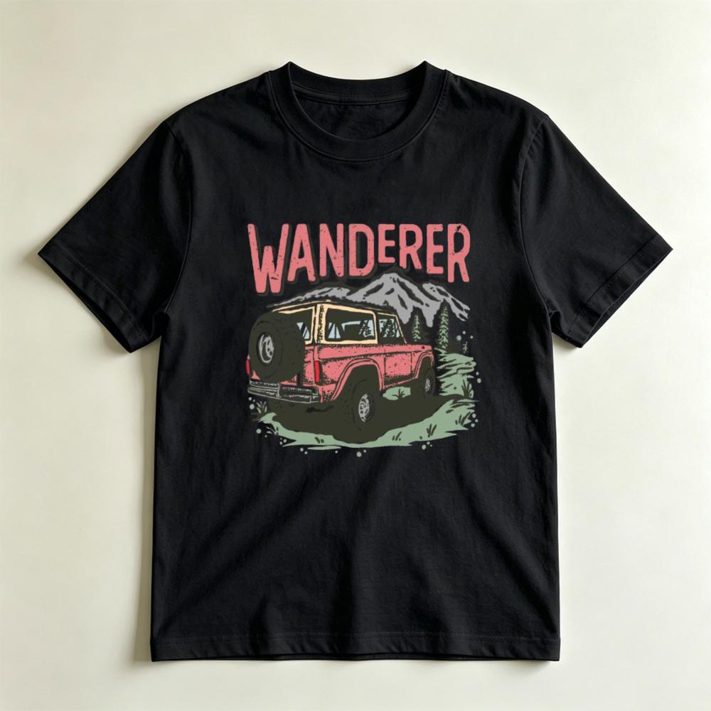 Wanderer Retro Mountain OffRoad Suv Adventure Casual Graphic TShirt Adventure Lover Wanderlust Gift Tshirt Unisex Unisex Cotton T