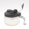 Metal Handle Airbrush Cleaning Jar with Cover Glass Bottle Waste Liquid Collector  Modeling